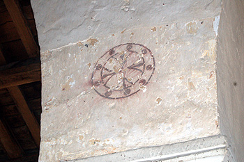 Design on a pillar separating the nave from the south aisle May 2011